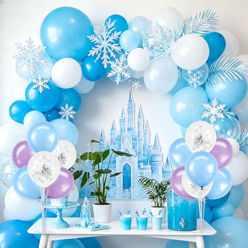 Image of TONIFUL 4 Macaron Blue Purple Balloon Stand Balloon Centerpieces for Table