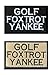 2 Pcs Golf Foxtrot Yankee Embroidered Hook and Loop Fastener Tactical Funny Patch for Backpack Cap Bag Vest Dog Harness-Black &Coyote