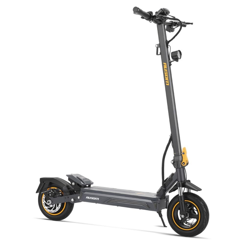 Monopattino Elettrico, Ausom K20/K20 Pro, 90KM /70KM Autonomia, Sospensione ShocFree, Pneumatici 10" Antiforatura, Freni a Disco+E-ABS