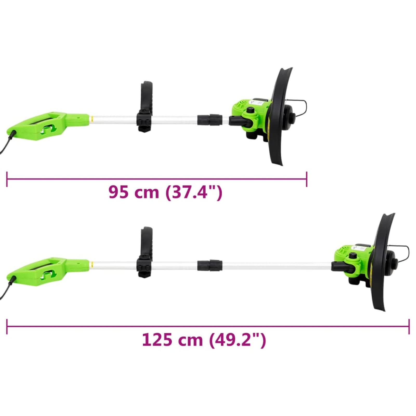 Tidyard Tosaerba Telescopico Elettrico 29 cm 550 W Trimmer Prato Tagliaerba