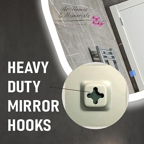 Image of Premium Wall Mounted Glass Mirror for Bathroom Living Room Washbasin Mirror | Wall Mirror for Home, Unframed (38 x 45 cm)