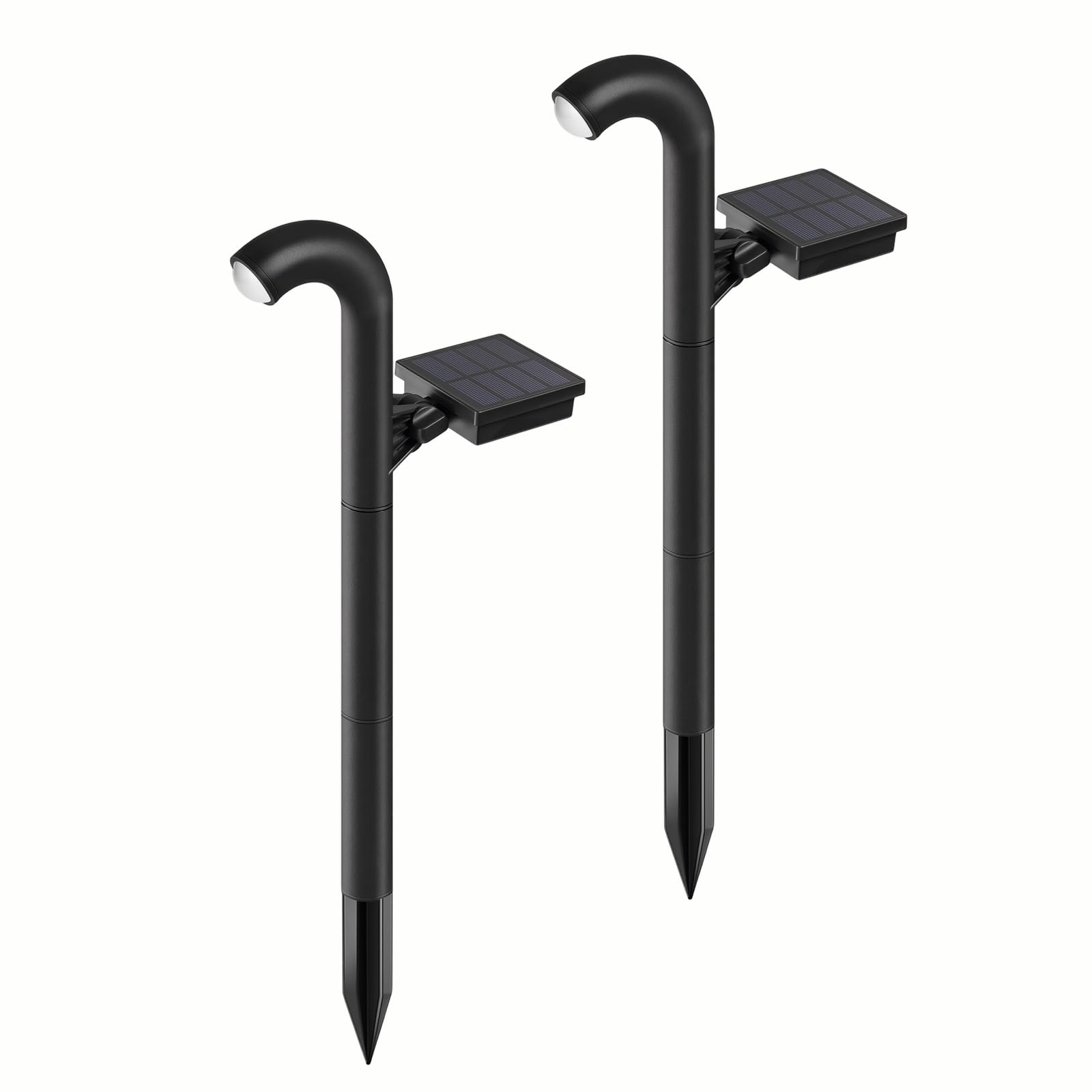 Solar Lights Outdoor Garden 2 Pack Solar Path Lights LED Garden Lights Solar Powered Waterproof Auto On/Off Outdoor Lighting for Pathway Patio Lawn Yard Landscape Walkway Driveway Decor Warm White