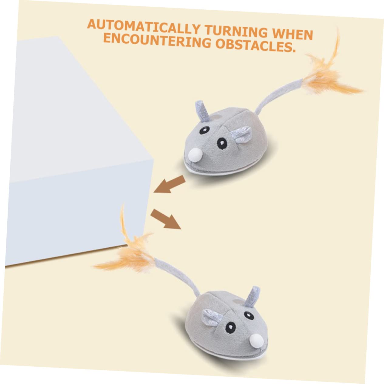 SUPVOX 2piezas Juguete Eléctrico De Ratón para Gatos Juguete Interactivo Recargable USB Simulación De Movimiento para Entretenimiento y Ejercicio De Mascotas para Interiores