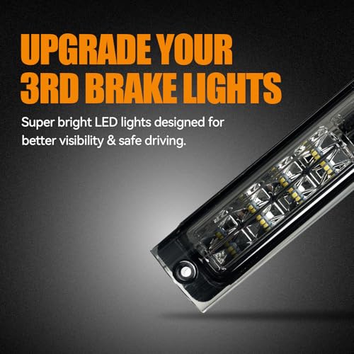 Image of Third 3rd Brake Light LED for 1997-2003 Ford F150, High Mount Rear Brake Lights Assembly for 2004 F-150 Heritage, Waterproof Center Cab Lamp Stop Light