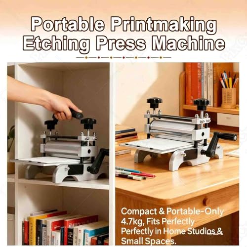 Presse d'impression manuelle de table pour linogravure et projets de bricolage à la maison