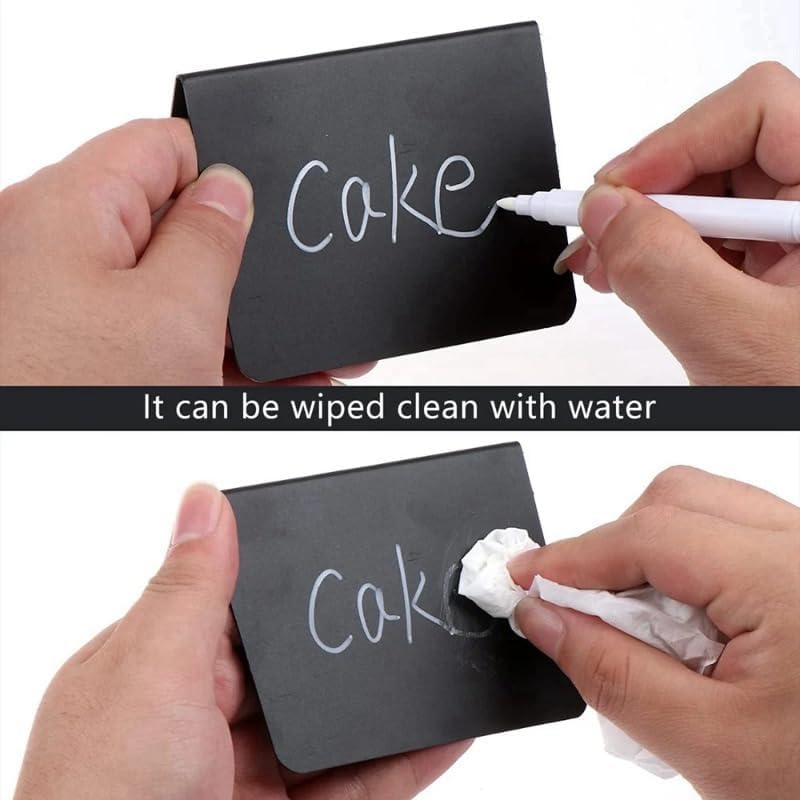 12Pcs Mini Chalkboards Rectangular Blackboard Double Sided Chalkboards Wedding Birthday Party Home Decor Sign Message Board