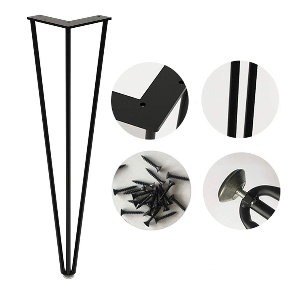 Juego de 4 patas de horquilla ajustables y resistentes, patas de mesa de metal blanco de 35 cm para muebles de bricolaje, patas de sofá de estilo industrial, mesa de centro, escritorio y mesita de no