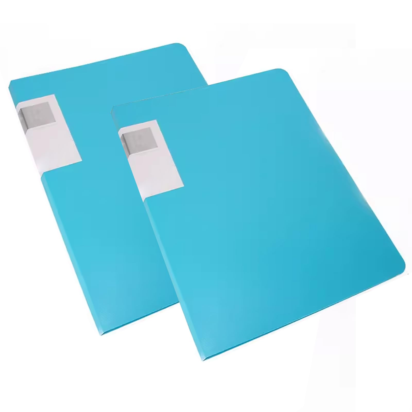Chemise plastique Lot de 2 dossiers d'affichage à reliure A3, livre d'affichage A3 60 pochettes, dossiers de documents de projet de présentation, support de fichiers de stockage pour l'école, le bure