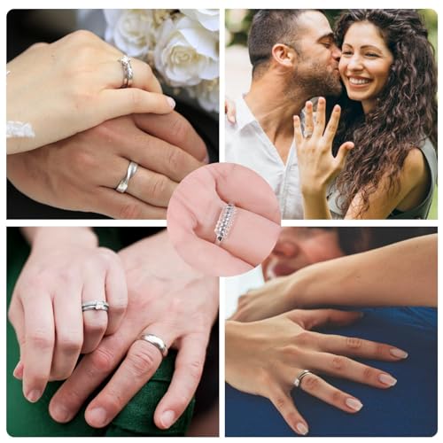 anpro ring sizer adjusters for loose rings - 15-pack multiple styles invisible spacer guards amp tighteners for women fits almost any ring