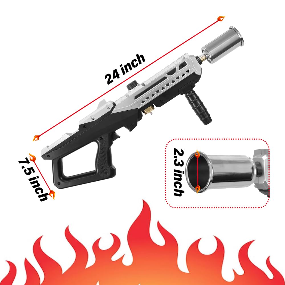 ptlsy Potente soplete de propano, pistola lanzallamas con llama ajustable, soplete para parrilla, barbacoa, filetes, camping y cocina (tanque no incluido)