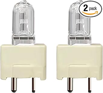 GY9.5 Halogen Light Bulb 100W Quartz Lamp 12V Tungsten Halogen Lamp JCD GY9.5 Bi-Pin Base for Kitchen Hood Landscape Lights Under Cabinet Puck Lights Microscope Endoscope 3000K Warm White Pack of 2