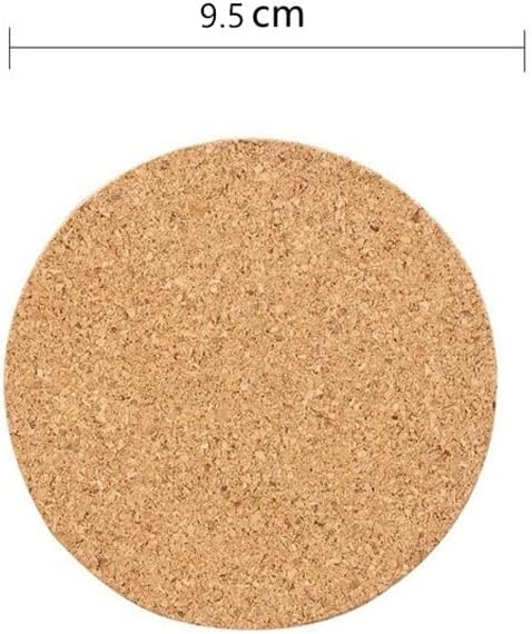 Miniatura 2 de UXZDX 1pc Handy Round Shape Plain Natural Cork Coasters Wine Drink Coffee Tea Cup Mats Home Office Kitchen Table Pad