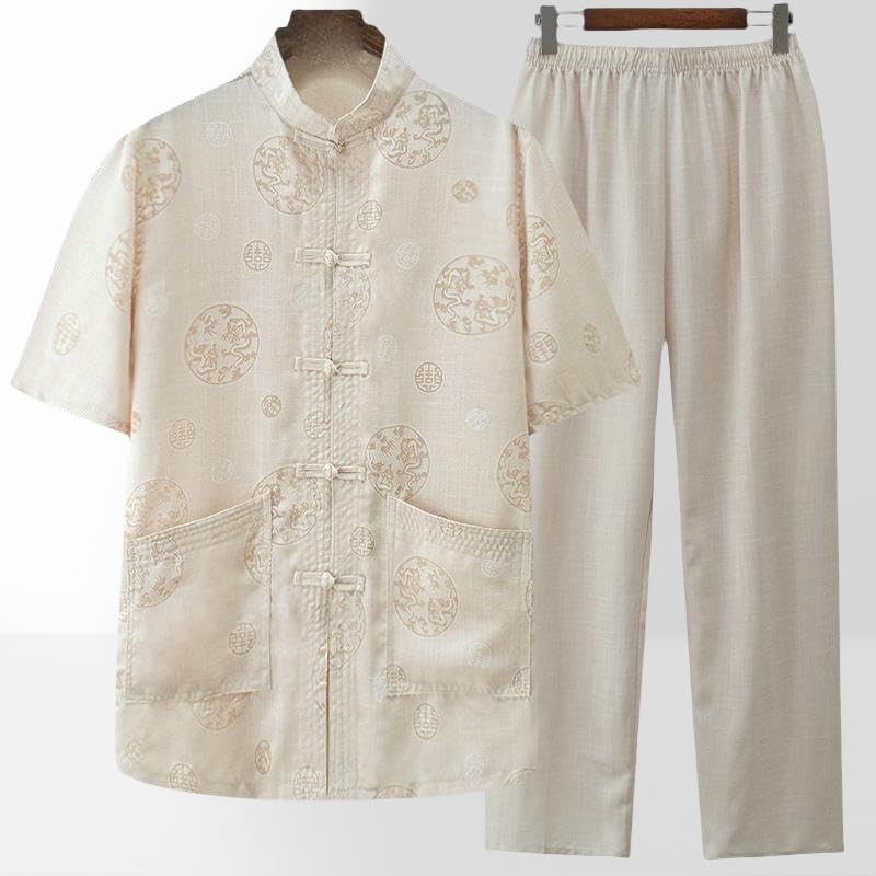 Hanfu homme ensemble d'exercice matinal style chinois d'été - 6