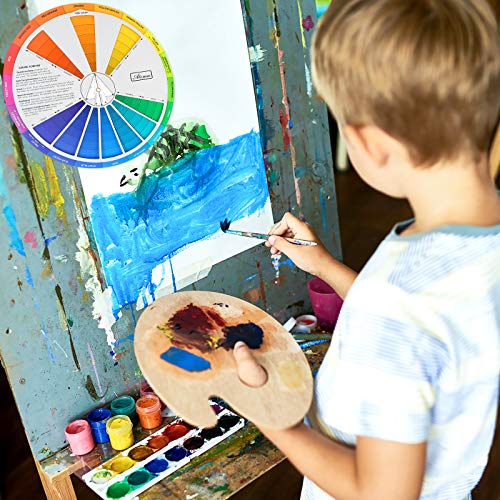 Healifty Color Wheel Small Color Mixing Guide Standard Color Learning Board For Painting Drawing Adult Coloring #TOP3