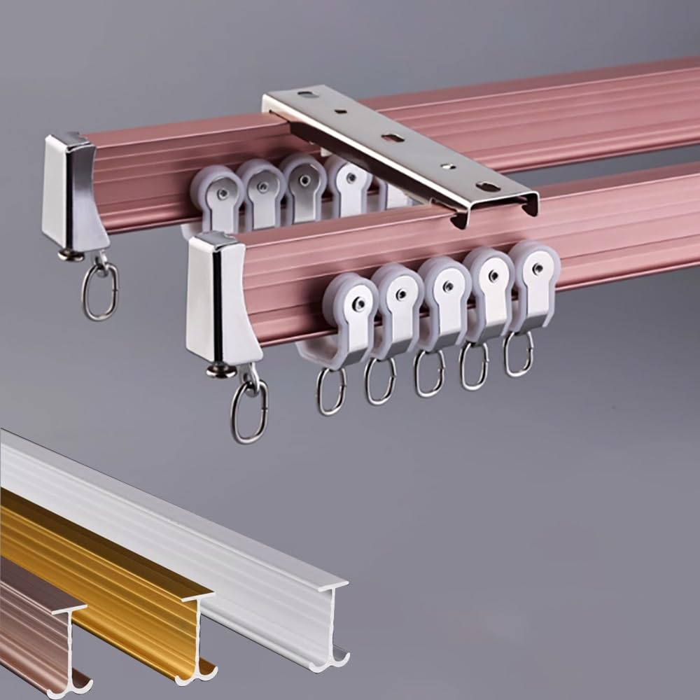 Système de rails à rideaux de plafond pour séparer une chambre ou aménager une douche moderne