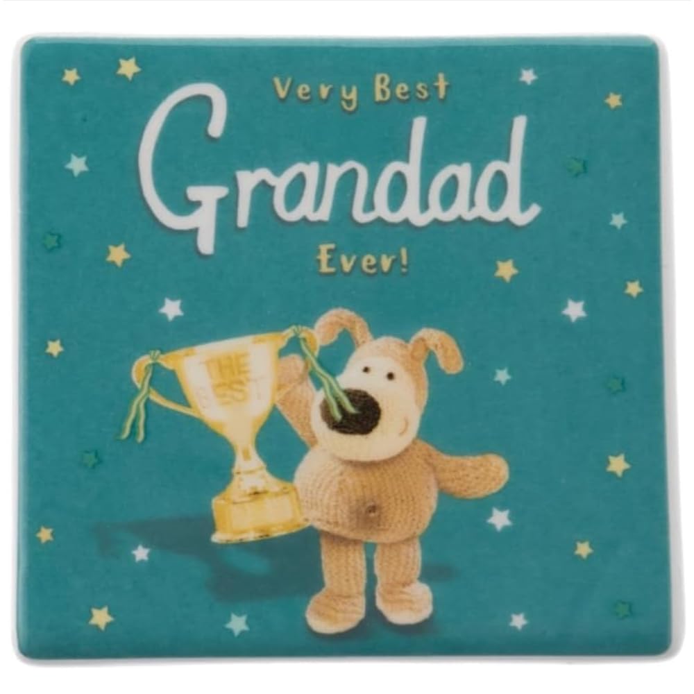 Boofle Multicolour Best Grandad Proud Pawsome Pop Coaster Gift Idea