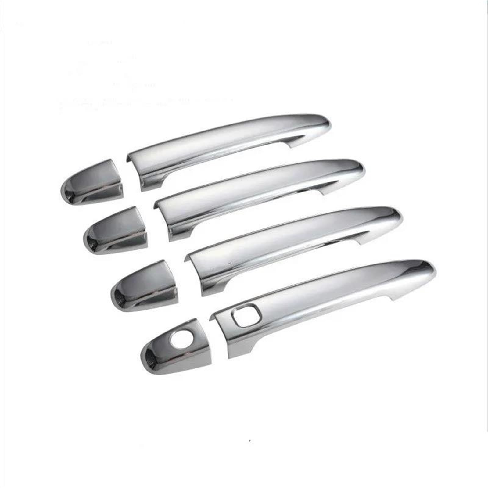 PIWINE Handle Sticker Chrome Handles Cover Trim Accessories Stickers Car Styling for Highlander for Kluger XU40 40 2008-2013(1 Button)