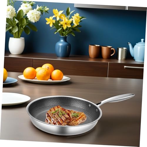 Wok de acero inoxidable con inducción y diseño de panal miniatura 5