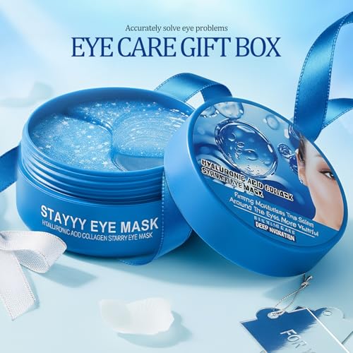 60 Piezas Parches Ojos, Hidratante y Refrescante, Parches Ojos Anti Fatiga y Antiarrugas, Colágeno y Hidratación Profunda, Cuidado Contorno de Ojo para Hombre y Mujer, 80g - imagen 7