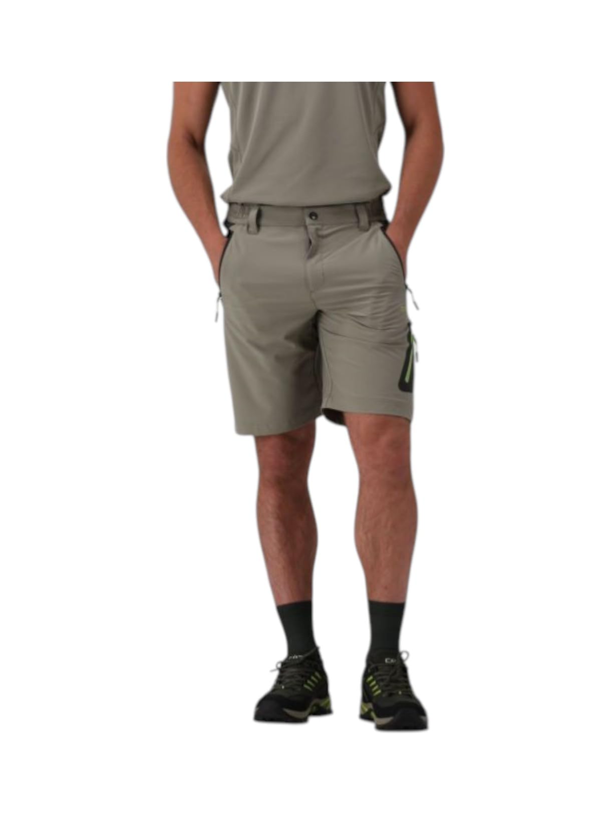 CMP Bermuda da uomo elasticizzato a 4 vie, con funzione Dry Function con 4 direzioni stretch & Dry Function, perfetto per attività all'aperto, escursioni e uso quotidiano.