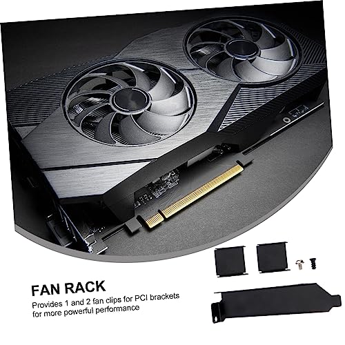 Soporte para ventilador de GPU 2 piezas negro miniatura 5