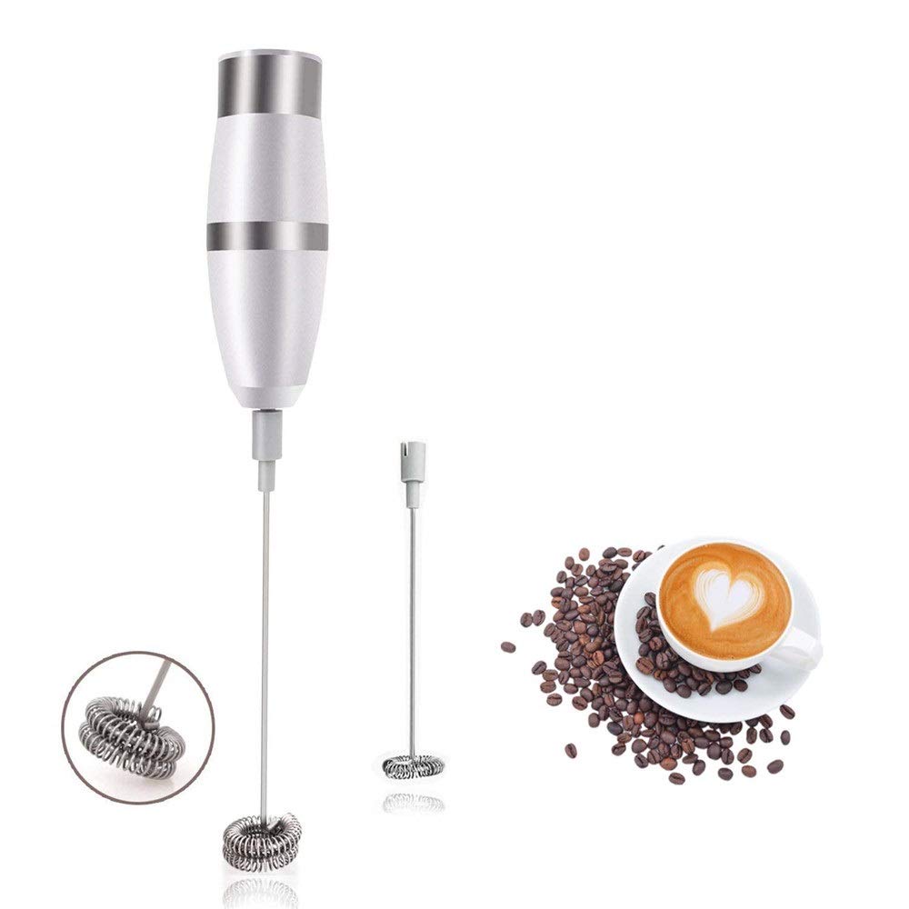 FUNXS Milk Frother Handheld, Foam Maker Stainless Steel Whiskes Drink Mixer Milk Mixer for Coffee