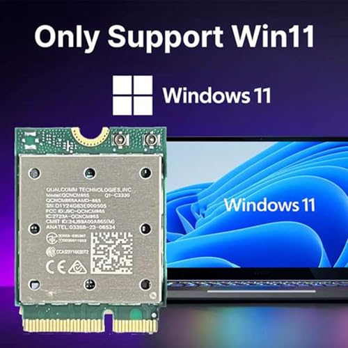 Carte WiFi 7 QCNCM865 Tri-Bande pour PC Windows 11 - 7
