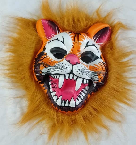 Beauty Tool (Full Orange Tiger) Face Masks for Halloween, Party Costume & Holi Festivals | pack of 1|