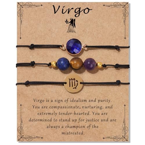 Zodiac Birthstone Bracelet for Women 8mm Natural Stone Bracelet Healing Crystals Jewelry Birthday Gift