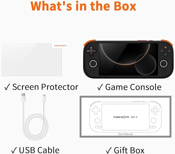 MANGMI AIR X Handheld Console for Retro Gaming,Android 14,5.5 FHD IPS
