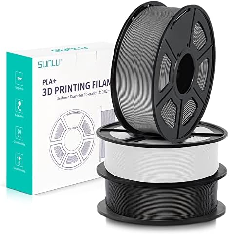 SUNLU PLA+ 3D Printer Filament, PLA Plus Filament 1.75mm, Toughness Enhanced 3D Filament Compatible with 3D FDM Printers, Dimensional Accuracy +/- 0.02 mm, 1 kg Spool(2.2 LBS), PLA+ Purple