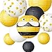 Produktbild NICROLANDEE Bienen-Dekorationen zum Aufhängen, Papierlaternen, DIY, Bienen-Konfetti für Babyparty, Geschlecht, Schwangere Party-Dekor, Hummel-Themen-Party-Zubehör