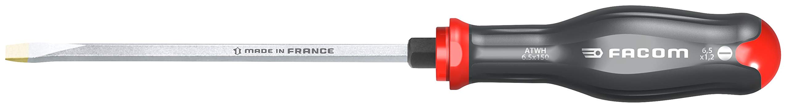 Facom Multicolor Atxh 6.5X150 - Protwist Screwdriver For Slotted Screws - Hexagonal Blades - 6.5X150mm