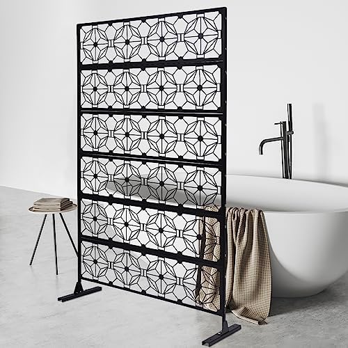 Amazon.com : Metal Outdoor Divider 71x40'' Privacy Screens 6 Panels ...