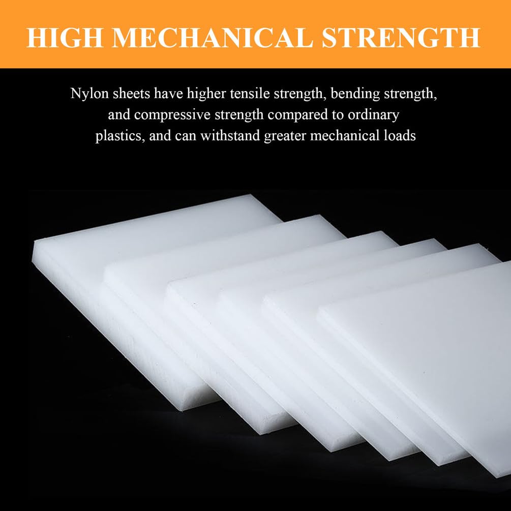 Lastra Quadrata in Nylon Bianco, Dimensioni 200×250 Mm, Spessore 10-30 Mm Adatta per Componenti Meccanici E Applicazioni di Lavorazione Industriale,200×250×30mm