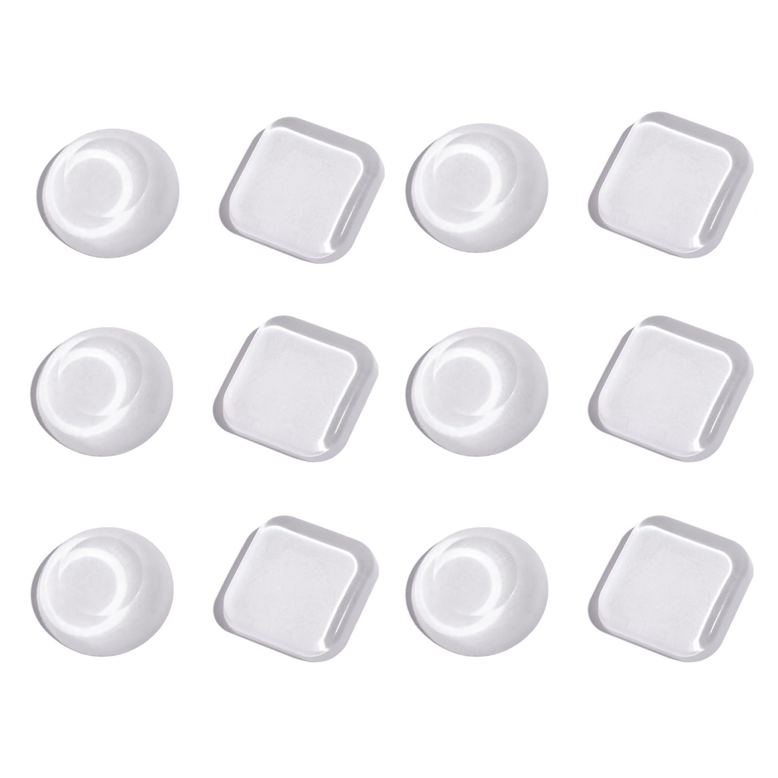 of 12 Door Knobs Bumper Thick Silicone Protectors Effect Resistance Adhesive for Wall Cabinets Furniture Thickened Silicone Door Stoppers