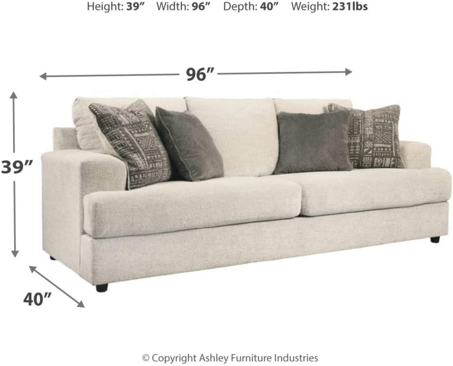 Stone Microfiber Queen Sleeper Sofa with Memory Foam Mattress