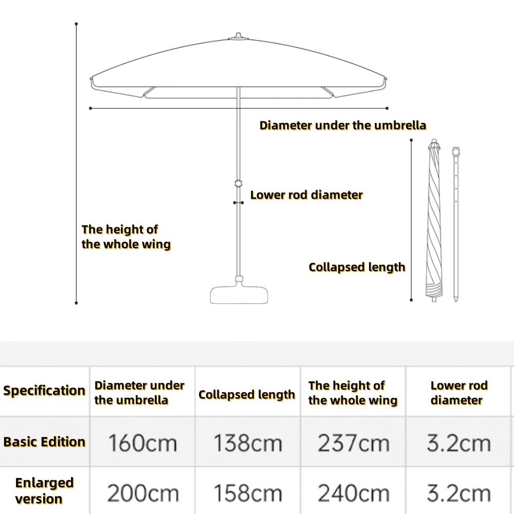 Przenośny parasol plażowy 1,5 m 2 m z zasłoną przeciwsłoneczną - na zewnątrz osłona przeciwsłoneczna na kemping, do ogrodu, na piknik, trawnik, ochrona przed promieniowaniem UV, lekki, łatwy montaż