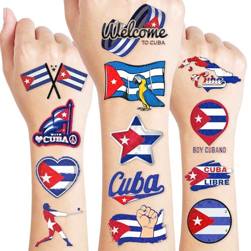Opiniones de Cuba Tattoo los 5 mejores. 47 100 piezas de bandera cubana, decoraciones para fiestas de cumpleaños de Cuba, suministros de recuerdo, tatuajes temporales, decoración de noches de La Habana, banderines...