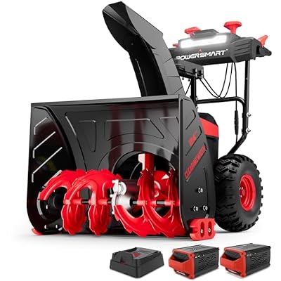 PowerSmart 24" Self-Propelled 2-Stage Cordless Snow Blower with (2) 80V 6.0Ah Batteries & (1) Charger, HB2805B