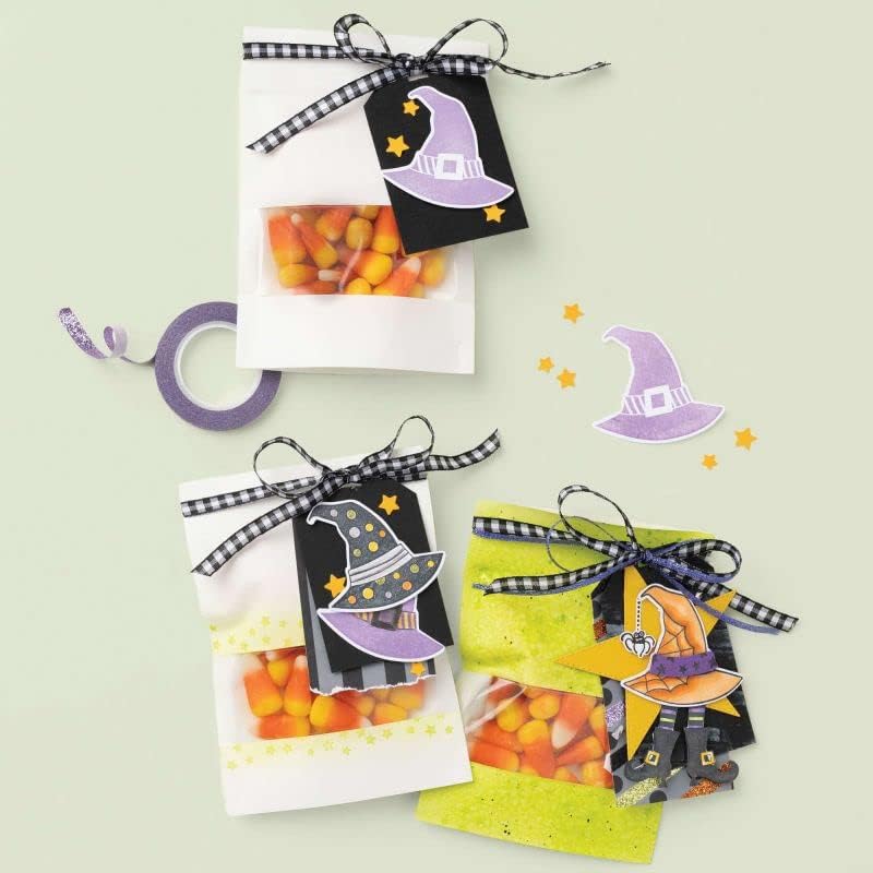 Miniatura 4 de Juego de hechizos y sombrero de bruja, sellos de sombrero de brujas de Halloween, álbumes de recortes, diseño de tarjetas de bricolaje, hacer