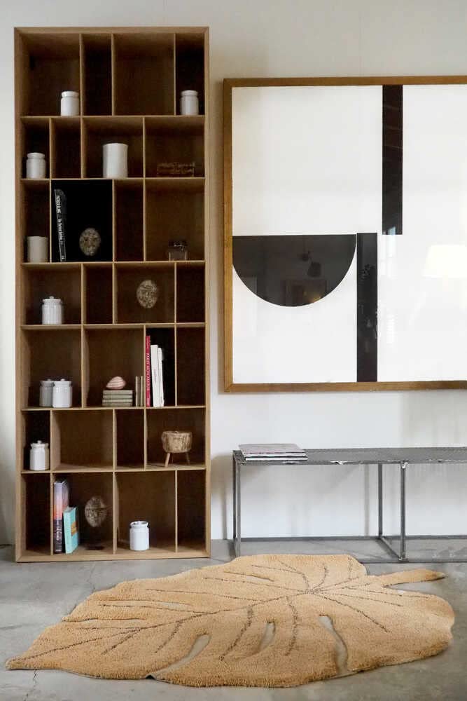 Amazon | Washable rug Monstera ラグ (Honey) Lサイズ 洗える