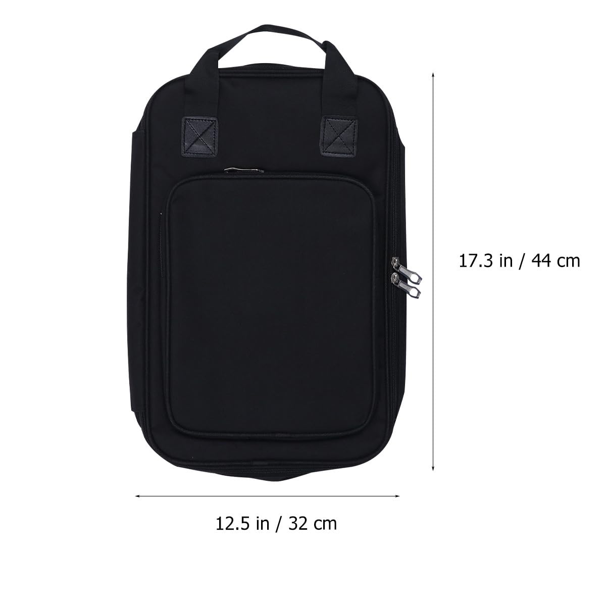 Beaupretty Mochila para Baquetas de Batería Negra, Resistente y Gruesa, Capacidad para 12 Pares de Baquetas de Madera de Arce Tamaño 5a, Bolsa Portátil Adecuado para Accesorios de Percusión