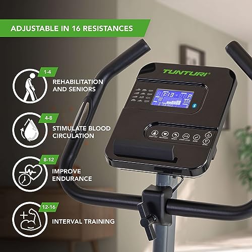 Tunturi Cardio Fit rechtopstaande hometrainer met hartslagmeter - Afbeelding 3