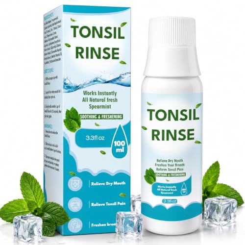 Tonsil Stone Mouthwash-Nature Tonsil Stone Mouthwash or Oral Rinse-Help Soothe Tonsils Remove Bad Breath and Relieve Dry Mouth 100 ML