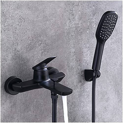 Mitigeur de baignoire-douche moderne en laiton à jet cascade mural - 2