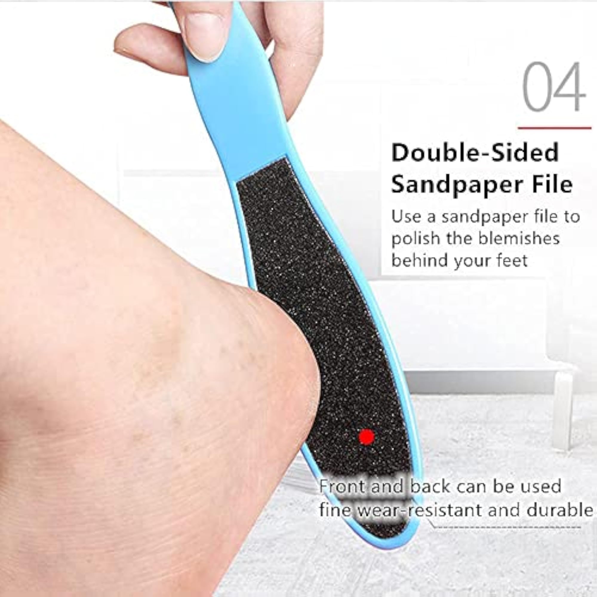 8 in 1 Pedicure Kit with Foot Scrubber and Callus Remover