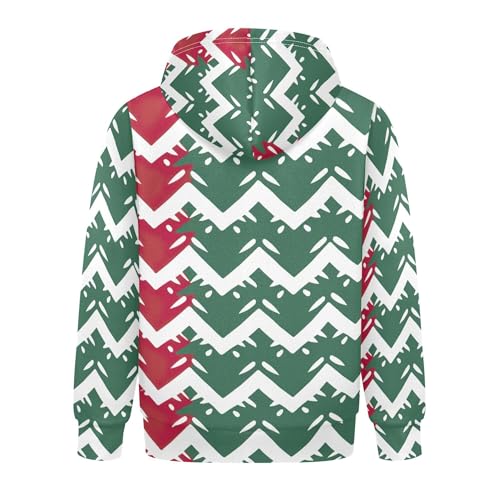 Kids Hoodies Sweaters Christmas Xmas Trees Hooded Sweatshirts with Big Pockets for Boys Girls B04003142
