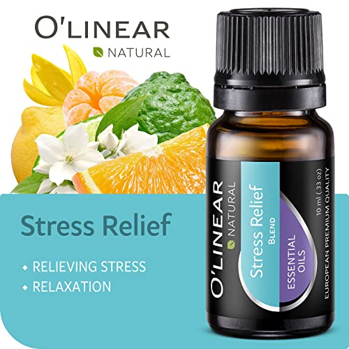 O'linear Top 6 Blends Essential Oils Set - Aromatherapy Diffuser Blends Oils for Sleep, Mood, Breathe, Temptation, Feel Good, Stress Relief