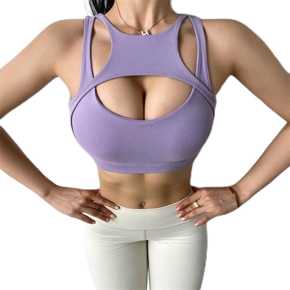 、女性スポーツブラ、ヨガブラハイインパクト女性スポーツブラプッシュアップクロップトップフィットネスジムブラ通気性トップセクシーランニ